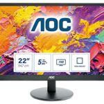 AOC e2270swdn - 21.5 Inch FHD Monitor, Vesa 100 x 100, Tilt, Multimedia (1920 x 1080 @ 60Hz, TN, 5ms, DVI/VGA)