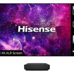 Hisense 100L5FTUK-B12 (100 inch) Laser-Projector (100 inch Circular Fresnel Screen, 4K Laser TV, UHD, HDR, Laser Technology, VIDAA U Smart-TV, Tr