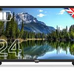 Cello C2420SCP6PB HD Ready 24 inch Rechargeable Battery and Mains Camping and Caravan LED TV with Built-in Satellite and Freeview Tuner. Watch fo