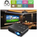HD LCD 1080P Video Projectors 4400 Lumen with HDMI USB 200" Display Multimedia Outdoor Movie Projector for Gaming Home Cinema Artwork, Compatible