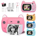TOYOGO Instant Camera for Kids, 2.4 Inch LCD Screen Kids Print Camera, Digital Camera for Children with 6x Zoom, 24 M Pixels Dual Lens & 1080P Vi