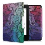 kwmobile Case Compatible with Amazon Kindle Paperwhite (10. Gen - 2018) Case - eReader Cover - Multicolor Dark Pink/Blue/Green