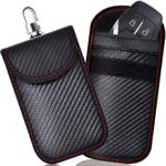 2 Pack Small Faraday Pouch for Car Keys, Car Key Signal Blocking Bag for Car, RFID Key Pouch Faraday Bag for Keyless Car, (Small)