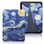 XYFCJK Anti-Drop Slimshell Case For Kindle - Paperwhite 4 (10Th Gen) 2018 And Kindle (10Th Gen) 2019 Cover, Pu Leather Colorful Painted Case, E-R