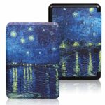 XYFCJK Anti-Drop Slimshell Case For Kindle - Paperwhite 4 (10Th Gen) 2018 And Kindle (10Th Gen) 2019 Cover, Pu Leather Colorful Painted Case, E-R